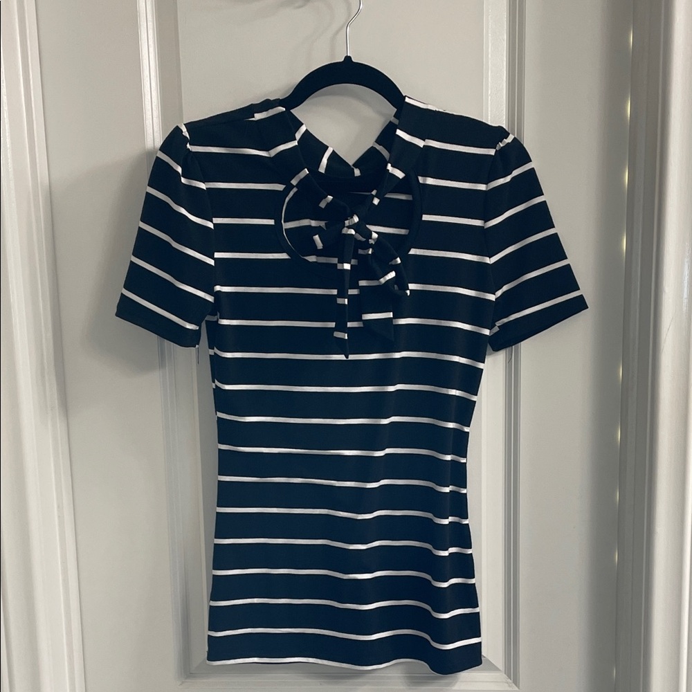 Piphany Yara black and White Striped Top